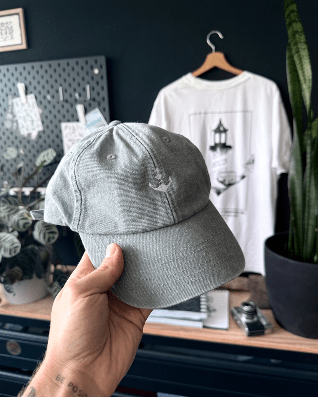 Logo Stitch Low Profile Cap - Vintage Sage Green